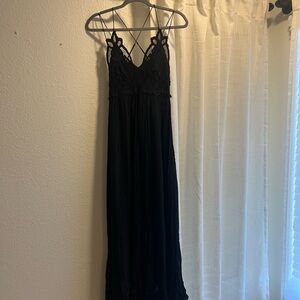 Black Free People Lace Maxi Dress